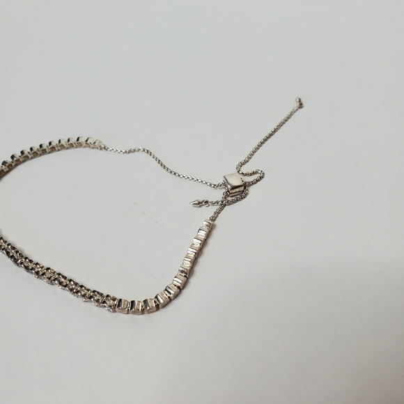 Stella & Dot Women's Silver Toned Bracelet Rhinestones - Picture 3 of 3